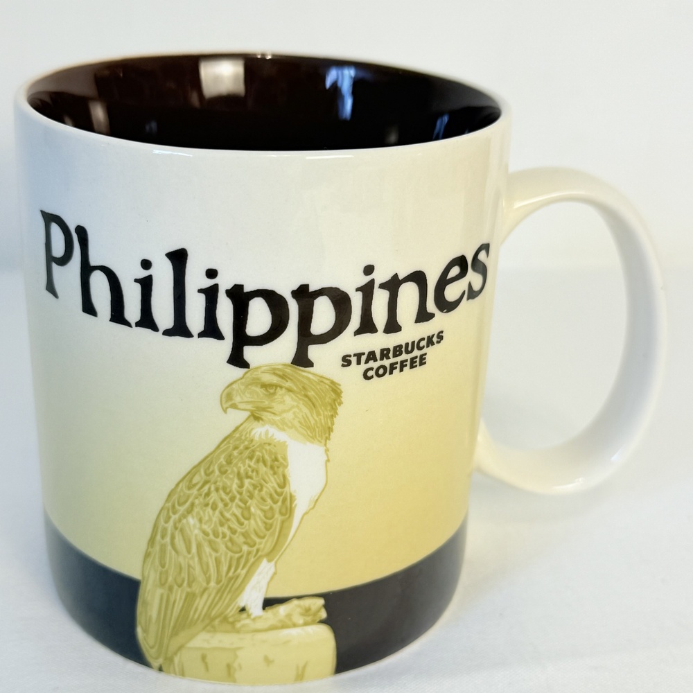 Starbucks Coffee 2012 Philippines White Brown Been There Series Mug 16 Oz